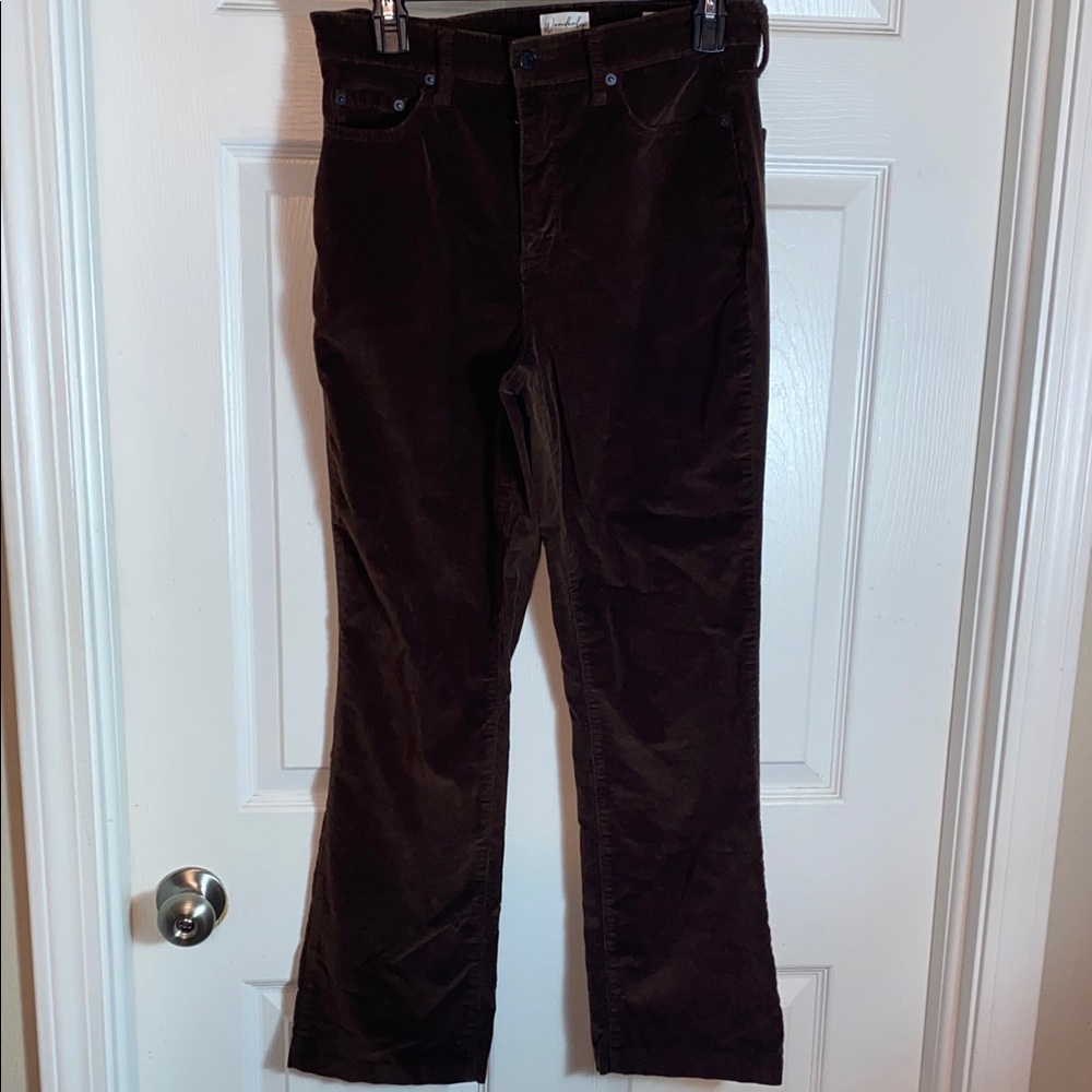 Wonderly Women’s High-Rise Bootcut Corduroy Pants Size 6 Cotton Spandex Blend